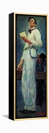 Lincoln for the Defense-Norman Rockwell-Framed Premier Image Canvas