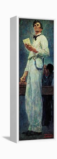 Lincoln for the Defense-Norman Rockwell-Framed Premier Image Canvas