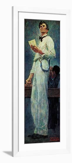 Lincoln for the Defense-Norman Rockwell-Framed Giclee Print