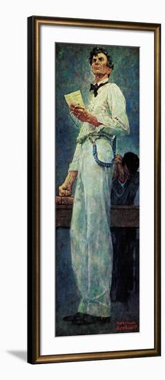 Lincoln for the Defense-Norman Rockwell-Framed Giclee Print