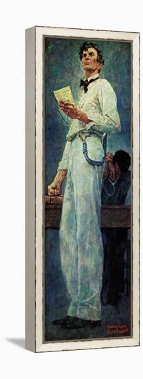 Lincoln for the Defense-Norman Rockwell-Framed Premier Image Canvas