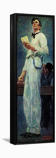 Lincoln for the Defense-Norman Rockwell-Framed Premier Image Canvas