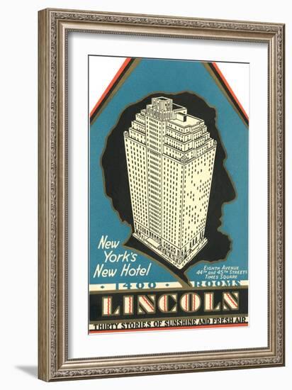 Lincoln Hotel Advertisement-null-Framed Giclee Print