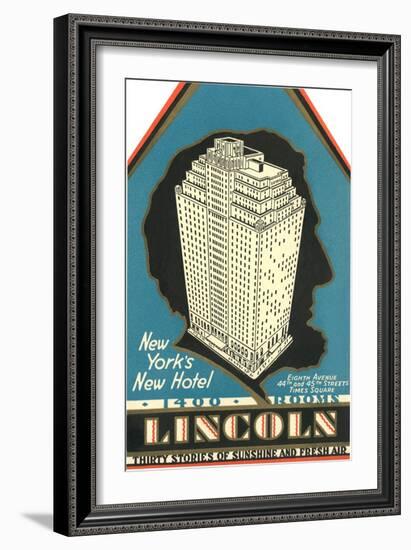 Lincoln Hotel Advertisement-null-Framed Giclee Print