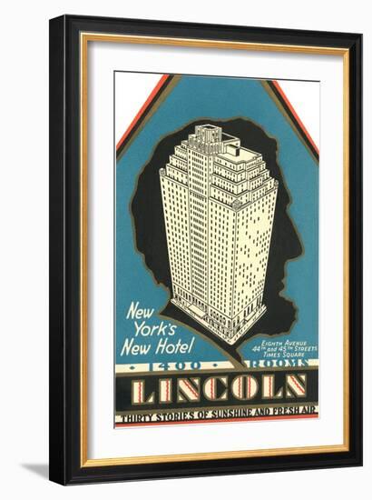 Lincoln Hotel Advertisement-null-Framed Giclee Print