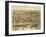 Lincoln, Illinois - Panoramic Map-Lantern Press-Framed Art Print