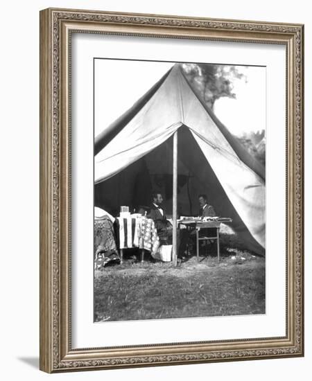 Lincoln & Mcclellan-Alexander Gardner-Framed Photographic Print