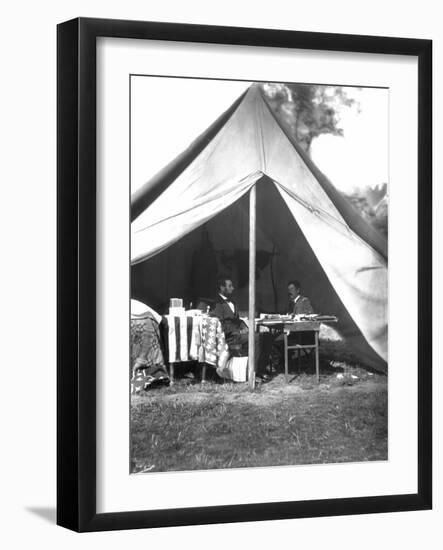 Lincoln & Mcclellan-Alexander Gardner-Framed Photographic Print