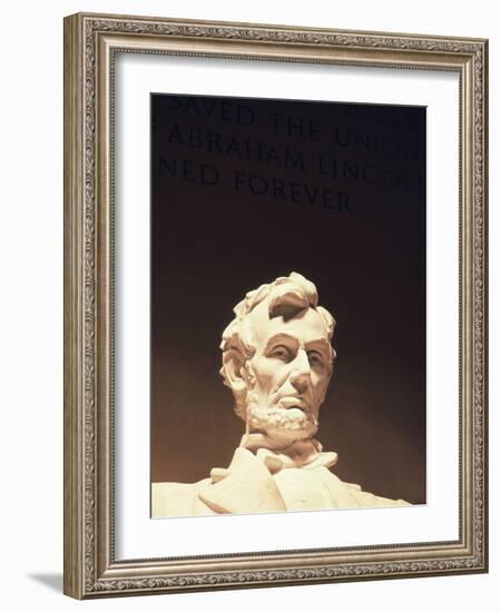 Lincoln Memorial, Abraham Lincoln Memorial Statue, Washington DC, USA-Walter Bibikow-Framed Photographic Print