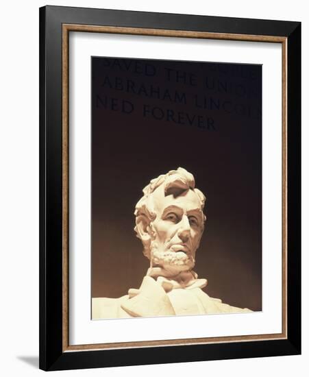 Lincoln Memorial, Abraham Lincoln Memorial Statue, Washington DC, USA-Walter Bibikow-Framed Photographic Print