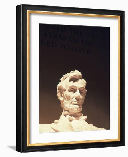 Lincoln Memorial, Abraham Lincoln Memorial Statue, Washington DC, USA-Walter Bibikow-Framed Photographic Print