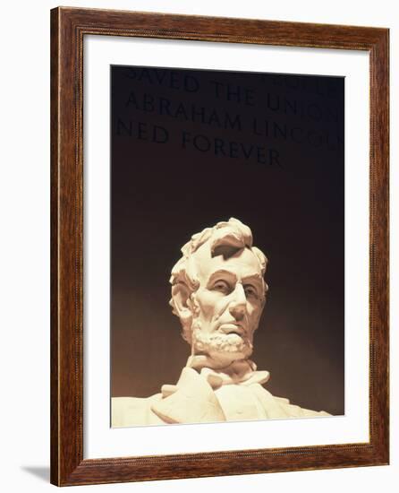 Lincoln Memorial, Abraham Lincoln Memorial Statue, Washington DC, USA-Walter Bibikow-Framed Photographic Print