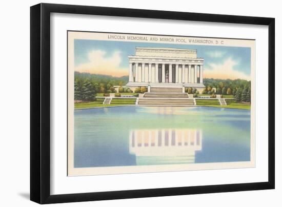 Lincoln Memorial and Mirror Pool-null-Framed Art Print