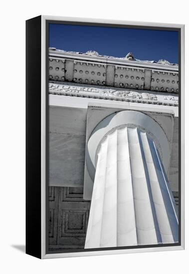 Lincoln Memorial Column Washington DC-null-Framed Stretched Canvas