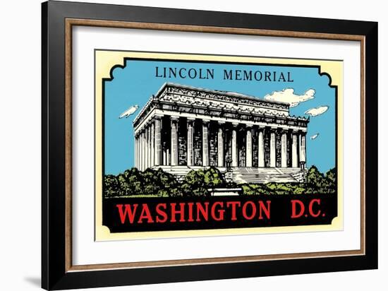 Lincoln Memorial Decal-null-Framed Art Print