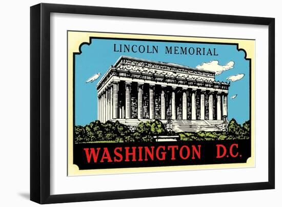 Lincoln Memorial Decal-null-Framed Art Print