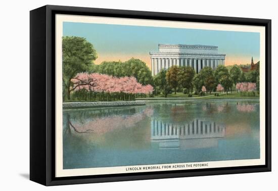 Lincoln Memorial from across the Potomac-null-Framed Stretched Canvas