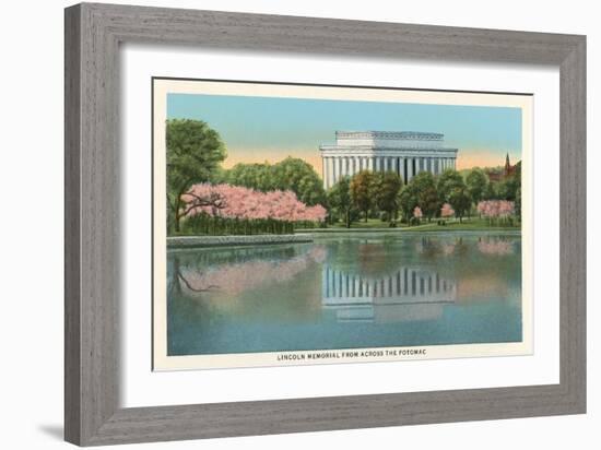 Lincoln Memorial from across the Potomac-null-Framed Art Print