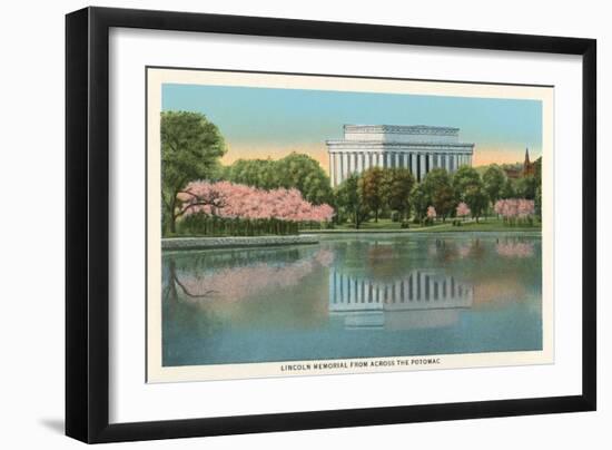 Lincoln Memorial from across the Potomac-null-Framed Art Print