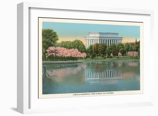 Lincoln Memorial from across the Potomac-null-Framed Art Print