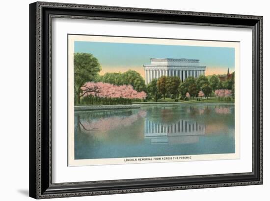 Lincoln Memorial from across the Potomac-null-Framed Art Print