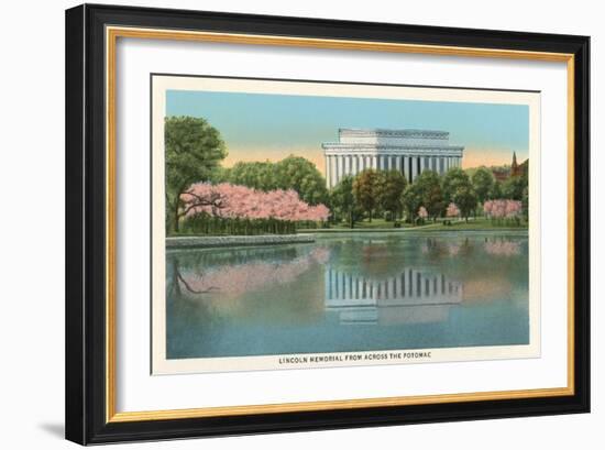 Lincoln Memorial from across the Potomac-null-Framed Art Print