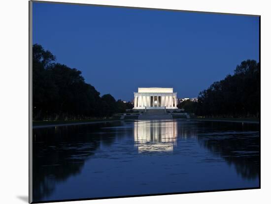 Lincoln Memorial Reflection in Pool, Washinton D.C., USA-Stocktrek Images-Mounted Photographic Print