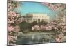 Lincoln Memorial Through Cherry Blossoms-null-Mounted Art Print