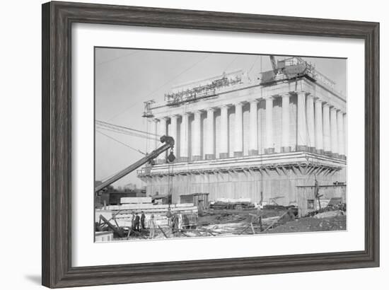 Lincoln Memorial Undergoes Construction-null-Framed Art Print