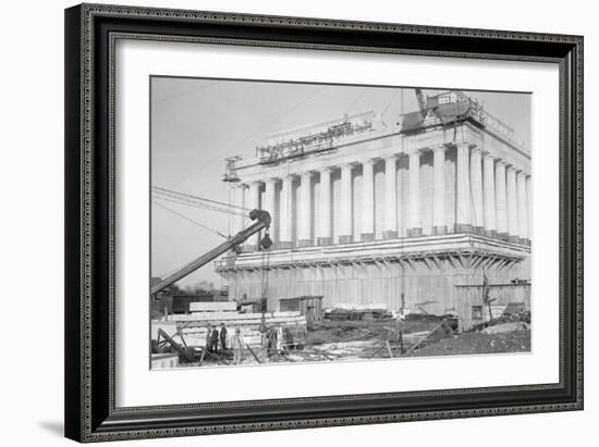 Lincoln Memorial Undergoes Construction-null-Framed Art Print