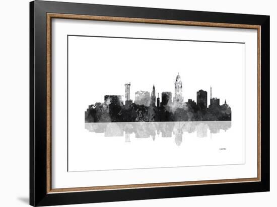 Lincoln Nebraska Skyline BG 1-Marlene Watson-Framed Giclee Print