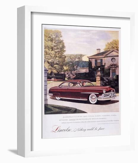 Lincoln-Nothing Could Be Finer-null-Framed Art Print