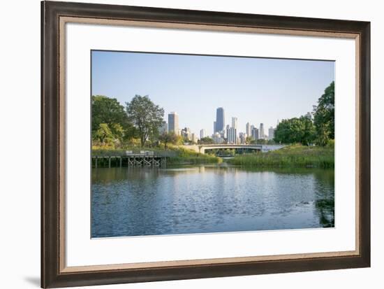 Lincoln Park Bridge-NjR Photos-Framed Giclee Print