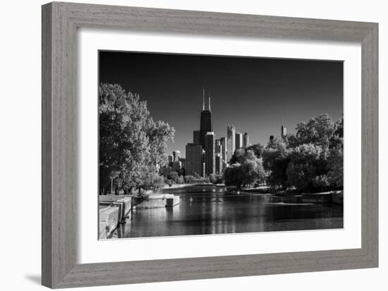 Lincoln Park Lagoon Chicago BW-Steve Gadomski-Framed Photographic Print