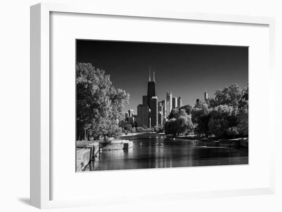 Lincoln Park Lagoon Chicago BW-Steve Gadomski-Framed Photographic Print