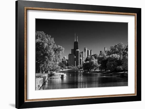 Lincoln Park Lagoon Chicago BW-Steve Gadomski-Framed Photographic Print