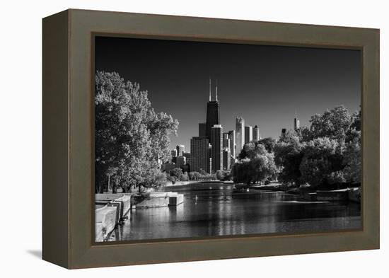 Lincoln Park Lagoon Chicago BW-Steve Gadomski-Framed Premier Image Canvas