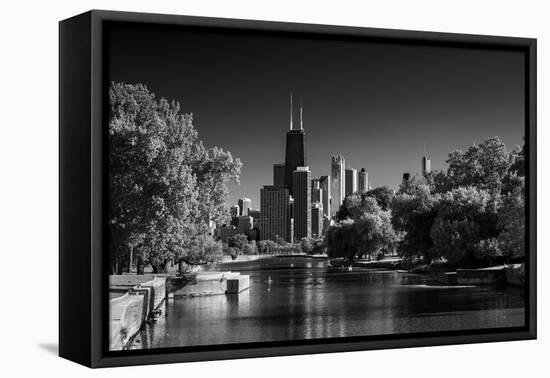 Lincoln Park Lagoon Chicago BW-Steve Gadomski-Framed Premier Image Canvas