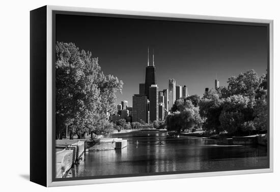 Lincoln Park Lagoon Chicago BW-Steve Gadomski-Framed Premier Image Canvas