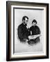 Lincoln Reading to His Son-Science Source-Framed Giclee Print