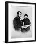 Lincoln Reading to His Son-Science Source-Framed Giclee Print