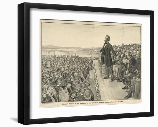 Lincoln's Address at the Dedication of the Gettysburg National Cemetery-null-Framed Giclee Print