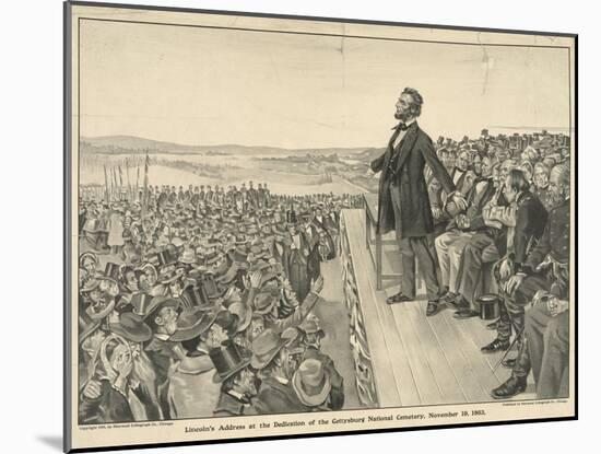 Lincoln's Address at the Dedication of the Gettysburg National Cemetery-null-Mounted Giclee Print