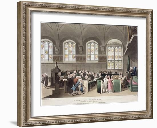 Lincoln's Inn, Holborn, London, 1808-Thomas Rowlandson-Framed Giclee Print