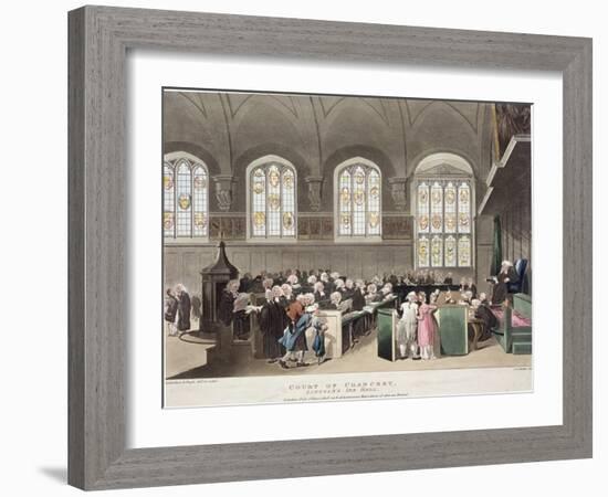 Lincoln's Inn, Holborn, London, 1808-Thomas Rowlandson-Framed Giclee Print