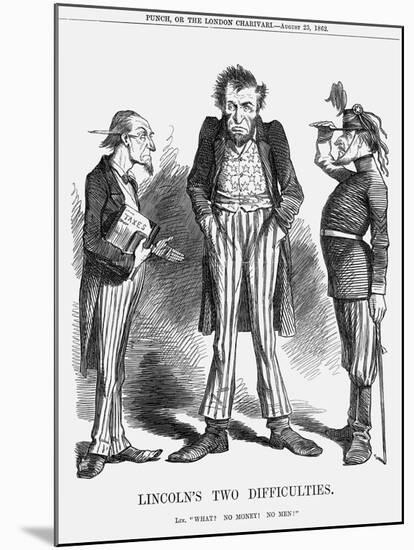 Lincoln's Two Difficulties, 1862-null-Mounted Giclee Print