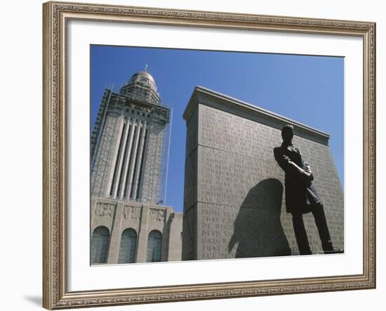 Lincoln Statue at Nebraska State Capitol, Lincoln, Nebraska, USA-Michael Snell-Framed Photographic Print