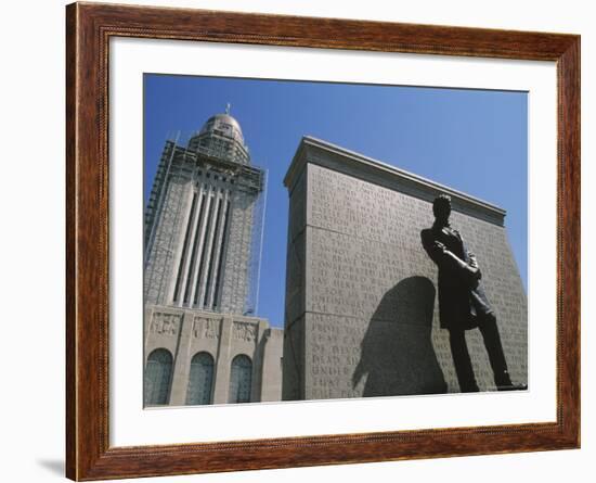 Lincoln Statue at Nebraska State Capitol, Lincoln, Nebraska, USA-Michael Snell-Framed Photographic Print