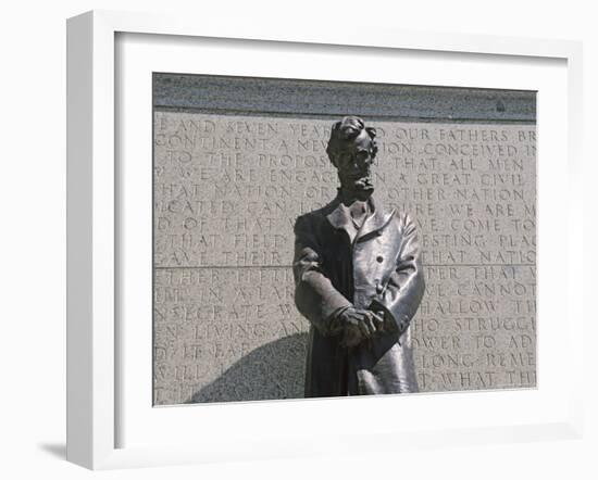 Lincoln Statue at Nebraska State Capitol, Lincoln, Nebraska, USA-Michael Snell-Framed Photographic Print