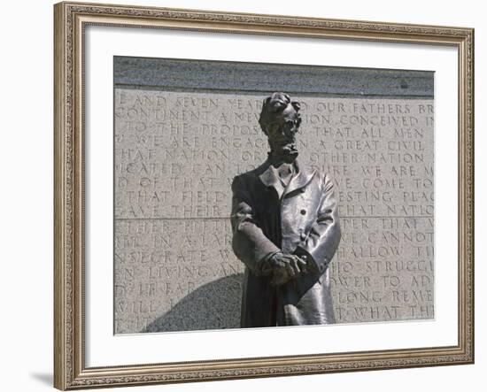 Lincoln Statue at Nebraska State Capitol, Lincoln, Nebraska, USA-Michael Snell-Framed Photographic Print